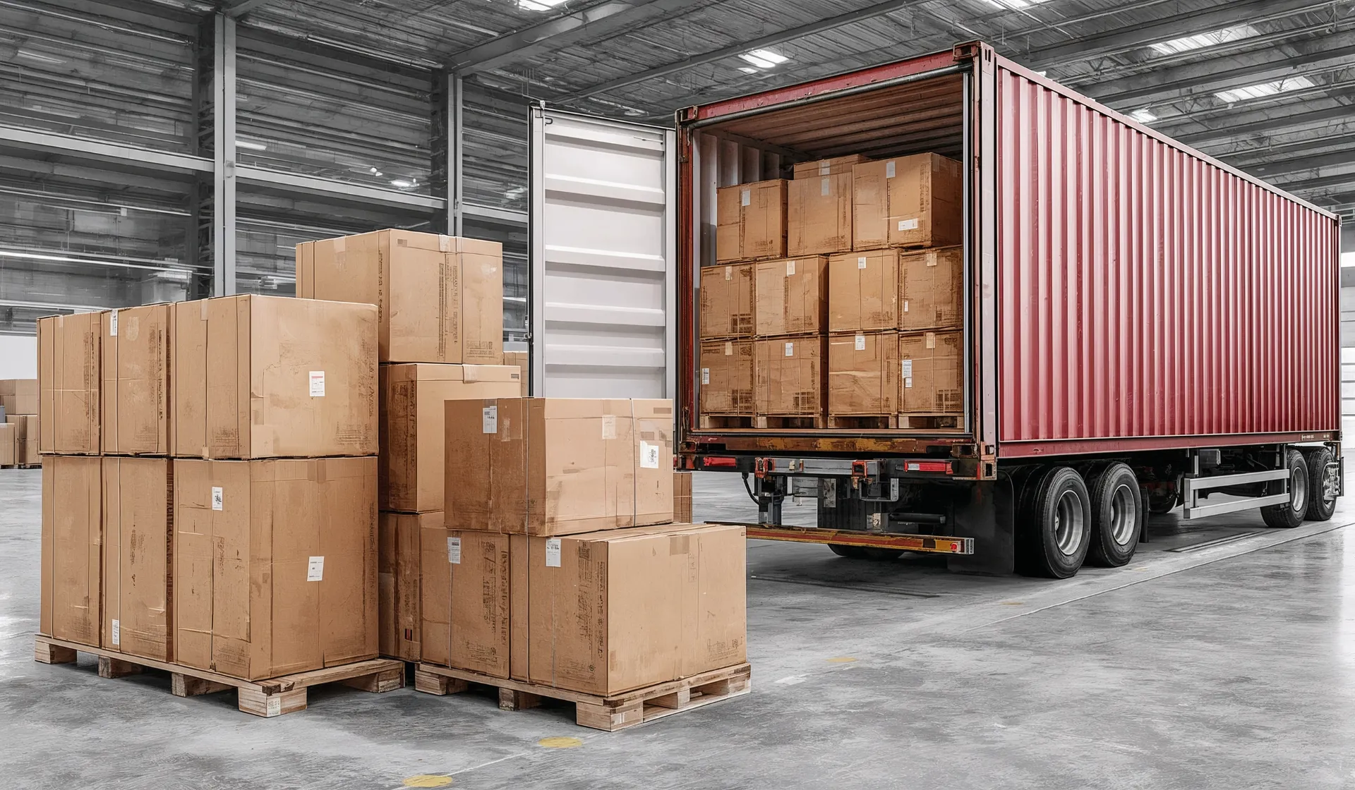 A fleet of trucks representing successful marketing for trucking and logistics companies